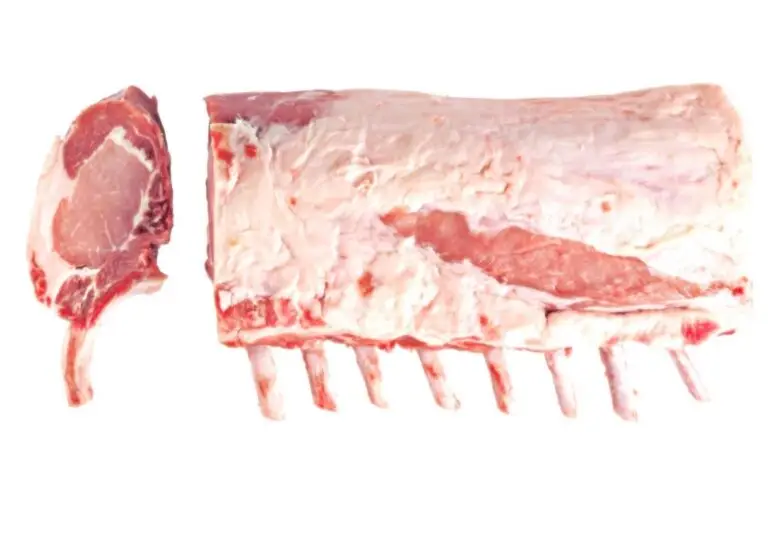 Iberico Varkensrack 800 g. eerst aangezet in de pan en daarna rustig uit de oven