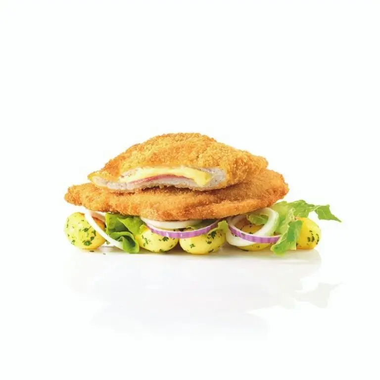 Cordon blue varken uit de oven met frisse koolsalade